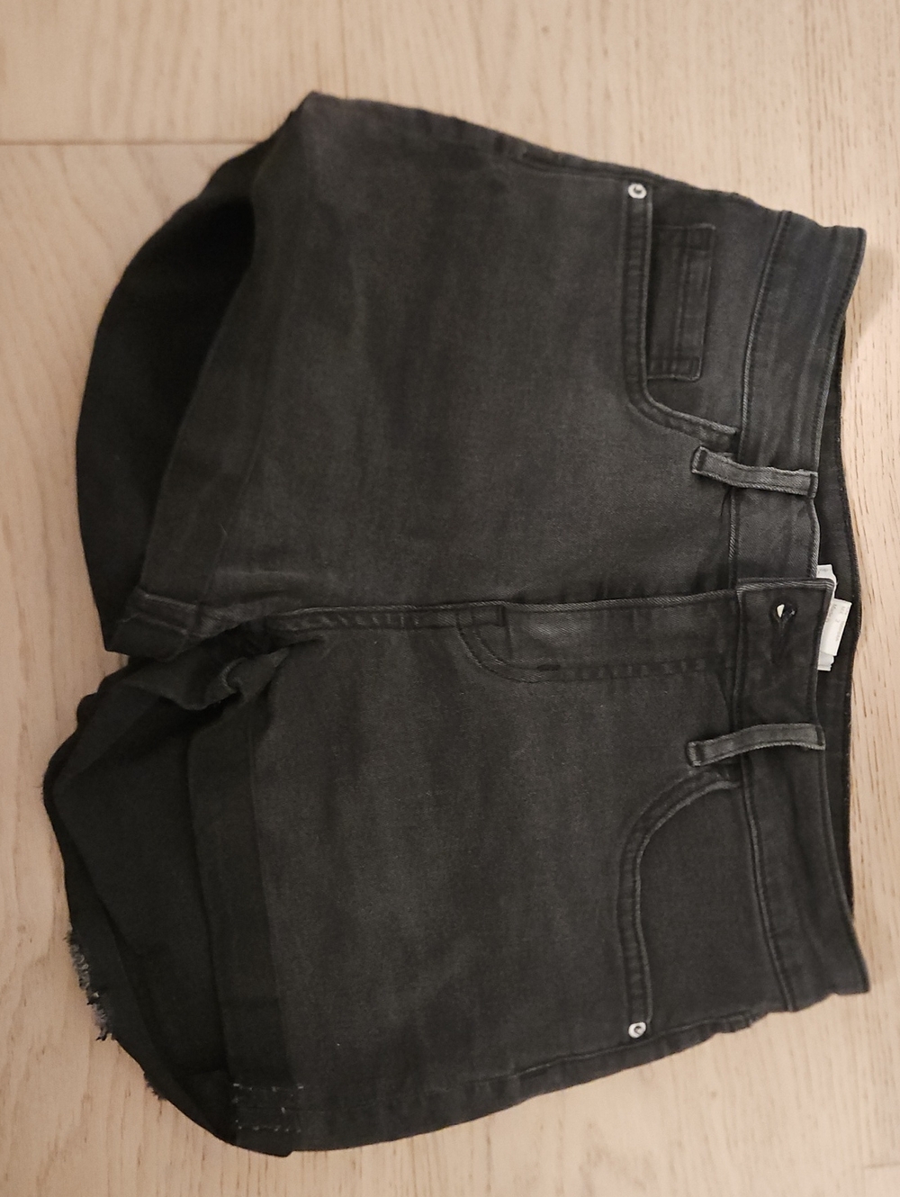 H&M Charcoal Black Denim Cutoff Shorts